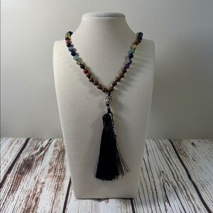 Chakra Gemstone Bead Handmade Beaded Mala Necklace